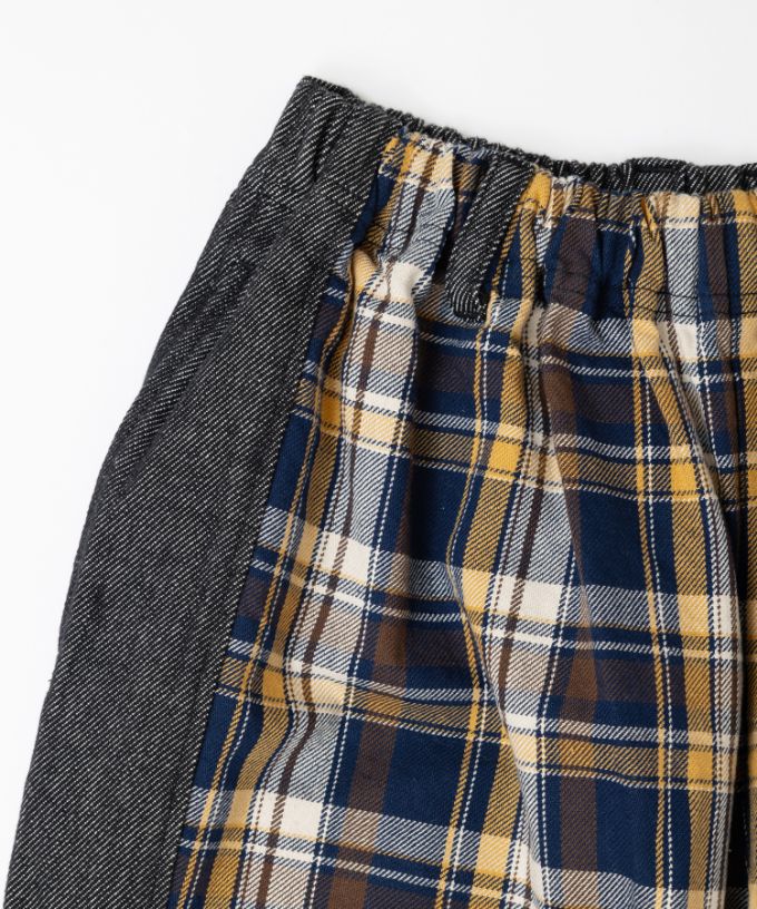 マオパンツ・24 ツイルチェック切り替えの後ろビッグポケット