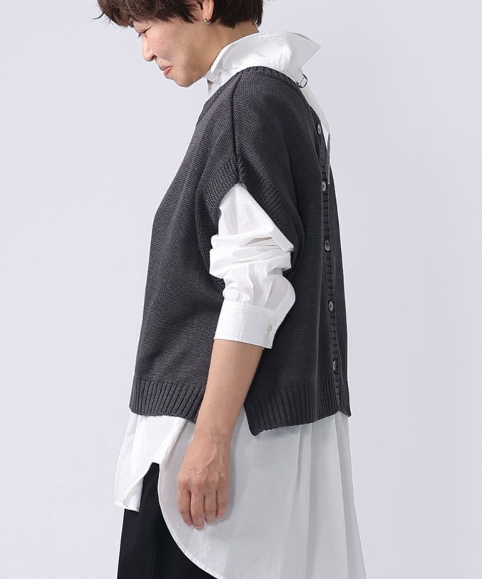 パスカルトップ　コットン2WAYニットベスト