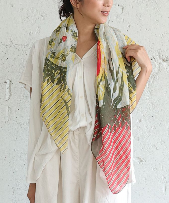 らーれのかがやき　あさ ［KusaKanmuri　シルクコットンストール ]