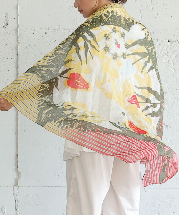 らーれのかがやき　あさ ［KusaKanmuri　シルクコットンストール ]