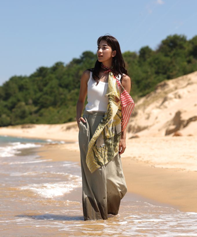 らーれのかがやき　あさ ［KusaKanmuri　シルクコットンストール ]