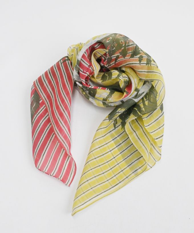 らーれのかがやき　あさ ［KusaKanmuri　シルクコットンストール ]