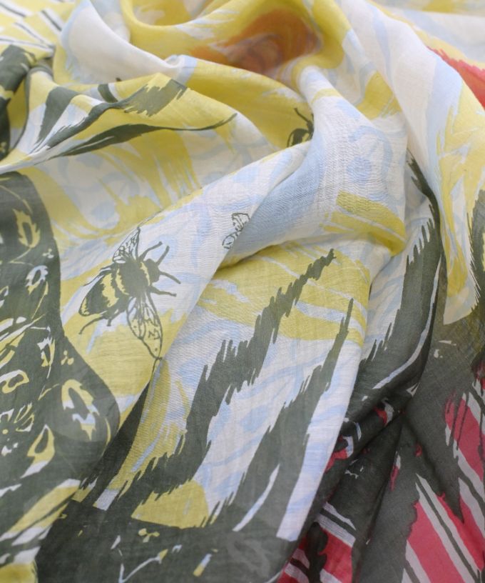 らーれのかがやき　あさ ［KusaKanmuri　シルクコットンストール ]