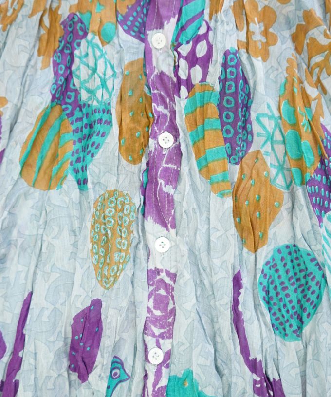 くさしゃつ　たまごのかぞく［Kusa Kanmuri　シルクコットンシャツ］