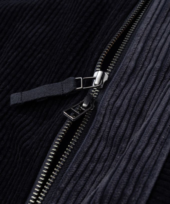 マルンベスト　ミックスコーデュロイのジップベスト