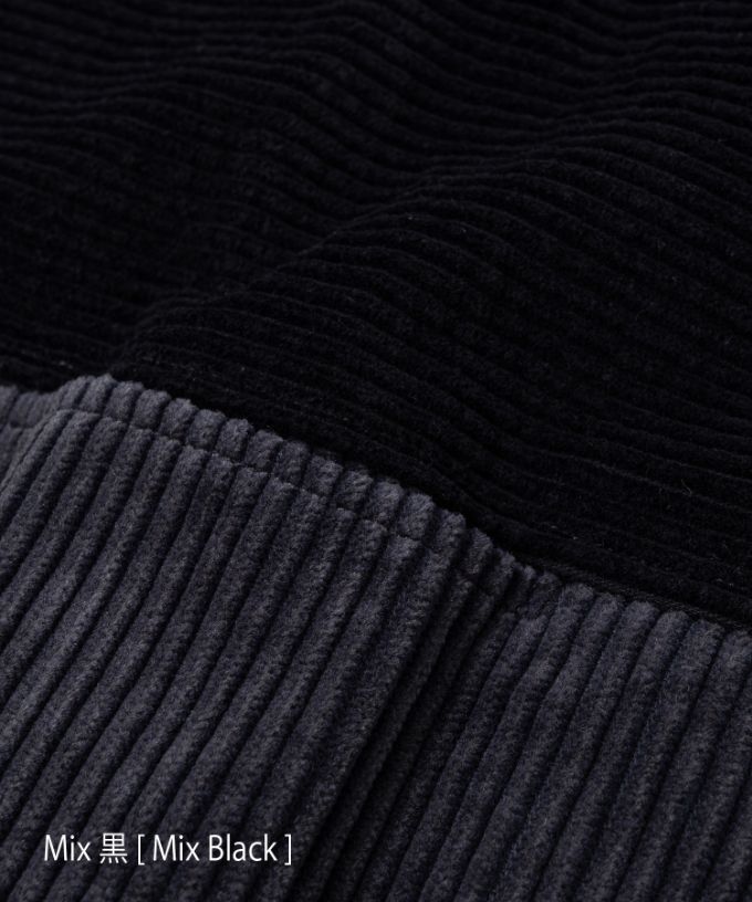 マルンベスト　ミックスコーデュロイのジップベスト