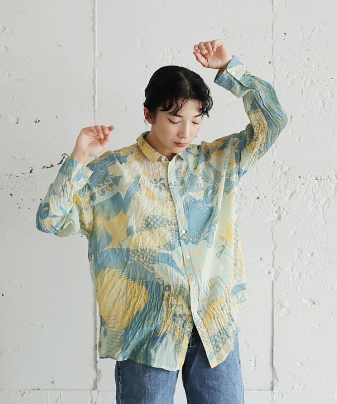 くさしゃつ　おうじのおくりもの ［Kusa Kanmuri　シルクコットンシャツ］