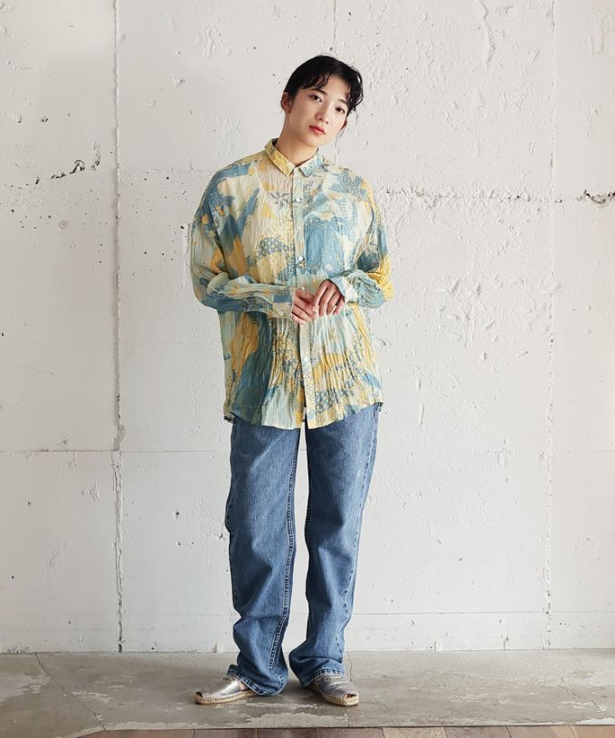 くさしゃつ　おうじのおくりもの ［Kusa Kanmuri　シルクコットンシャツ］