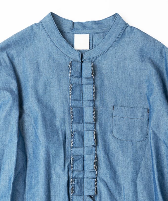 イザベル　フロントフリルのコットンジャケット