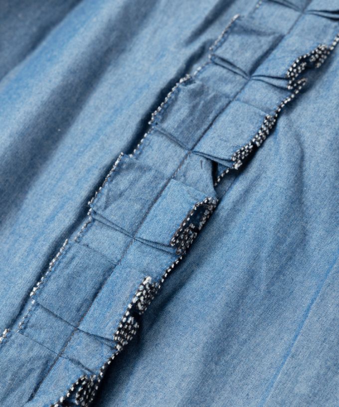 イザベル　フロントフリルのコットンジャケット