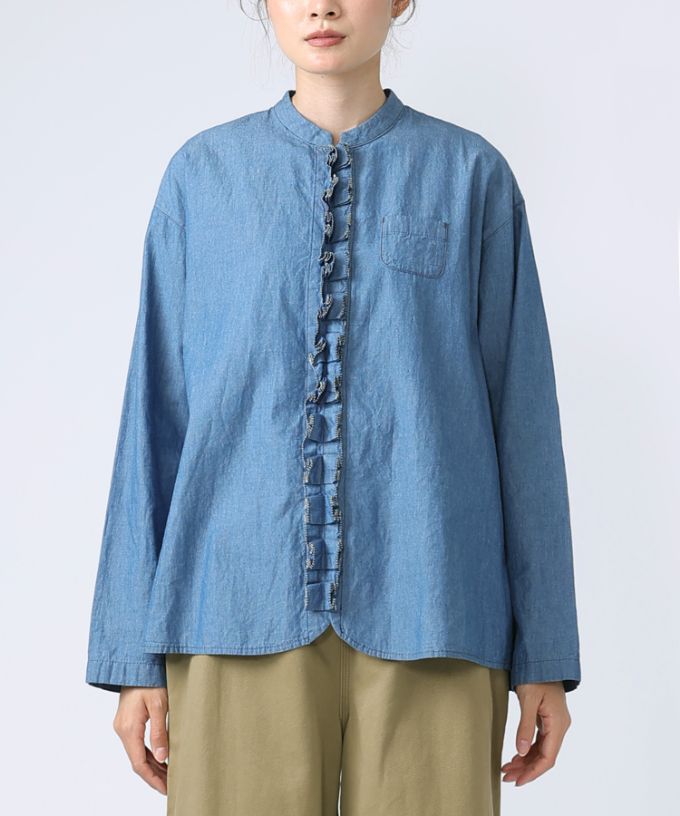 イザベル　フロントフリルのコットンジャケット