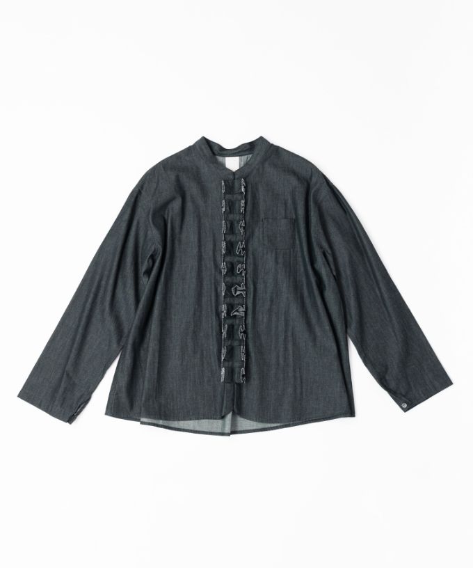 イザベル　フロントフリルのコットンジャケット