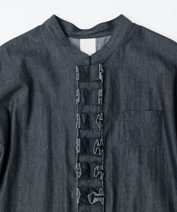 イザベル　フロントフリルのコットンジャケット