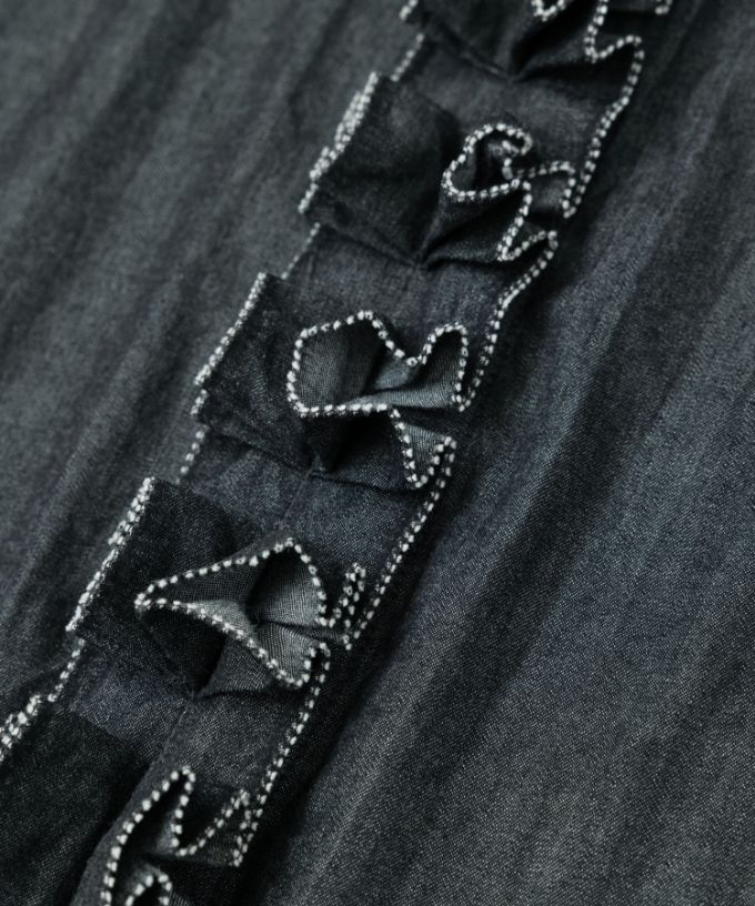 イザベル　フロントフリルのコットンジャケット