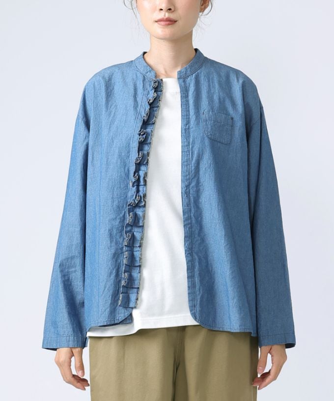 イザベル　フロントフリルのコットンジャケット