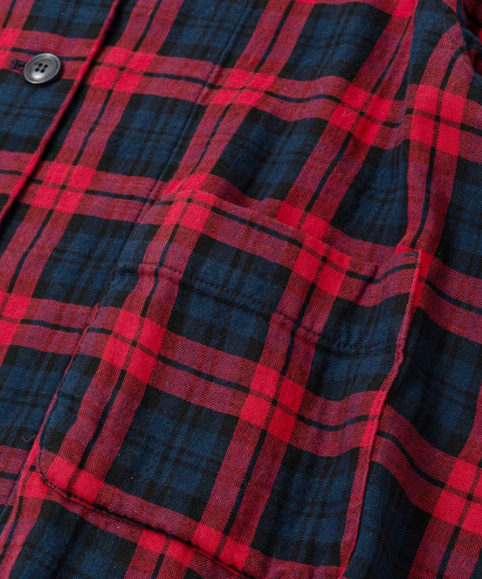 ルシタジャケット・Ｃ コットン赤チェックジャケット