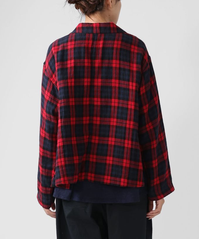 ルシタジャケット・C コットン赤チェックジャケット/ITEM,JACKET/TOPS