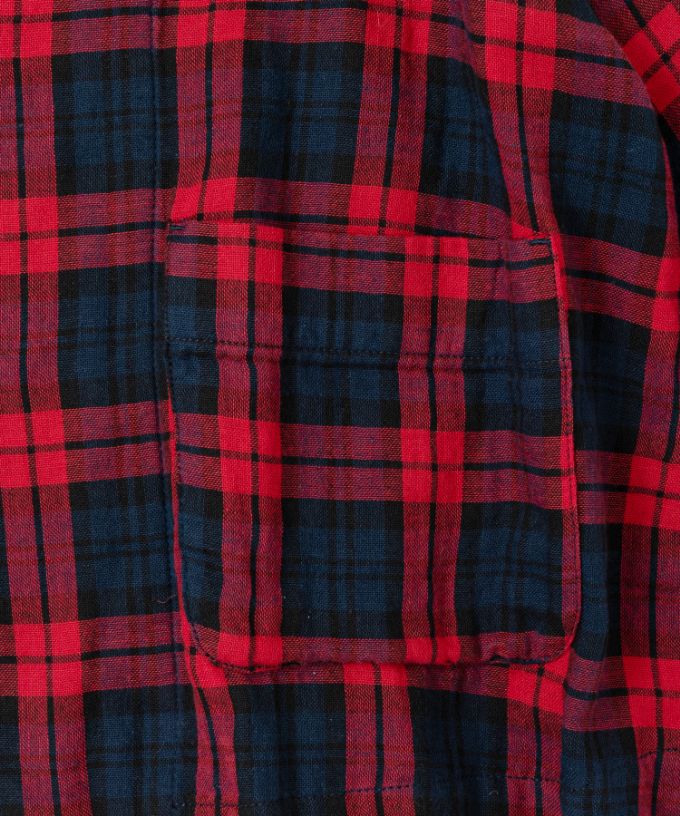 ルシタジャケット・Ｃ コットン赤チェックジャケット