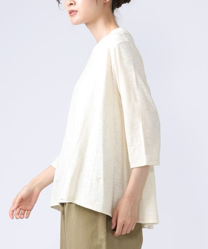 アナントップ七分袖　シンプルなAライントップス