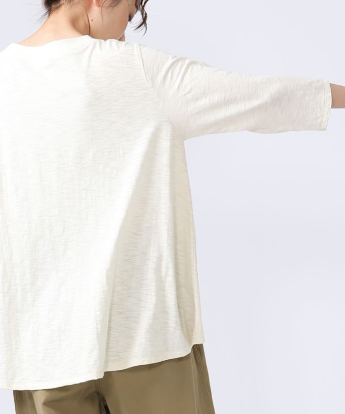 アナントップ七分袖　シンプルなAライントップス