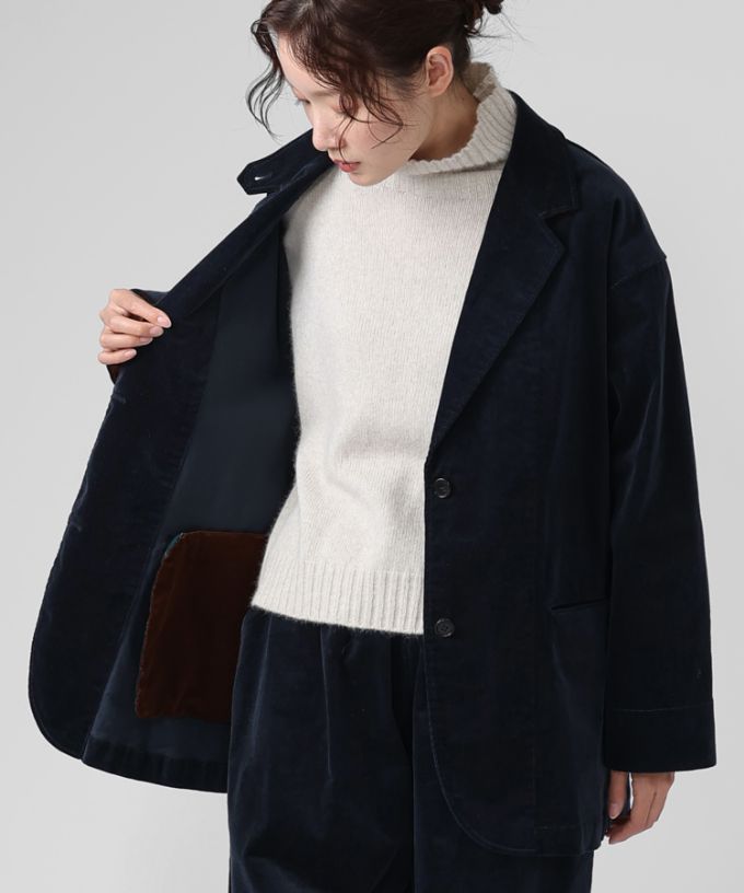 クラリス　細コーデュロイ素材のオーバーサイズジャケット