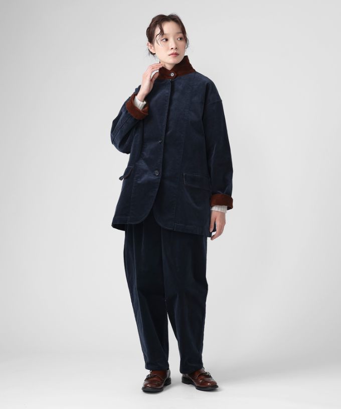 クラリス　細コーデュロイ素材のオーバーサイズジャケット