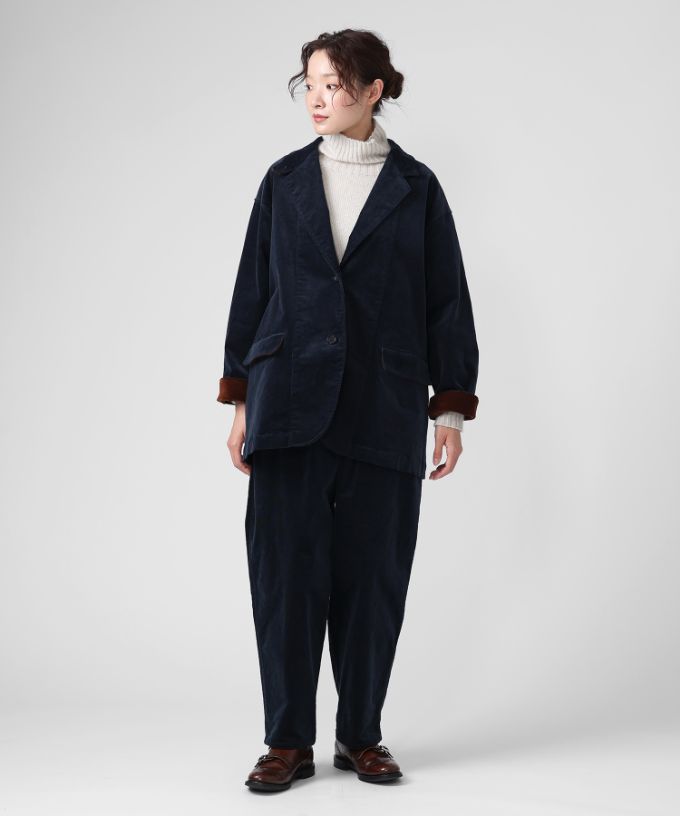 クラリス　細コーデュロイ素材のオーバーサイズジャケット