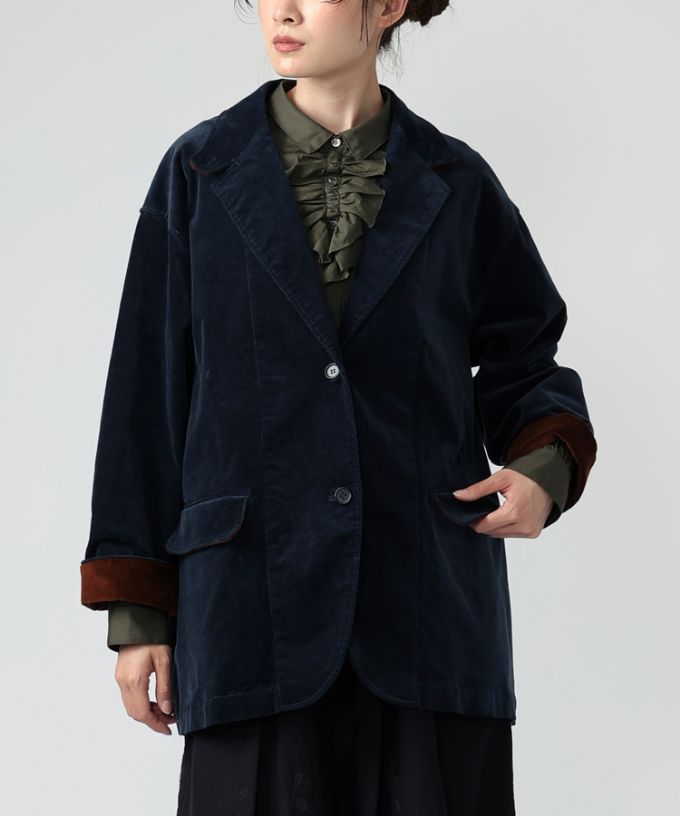 クラリス　細コーデュロイ素材のオーバーサイズジャケット