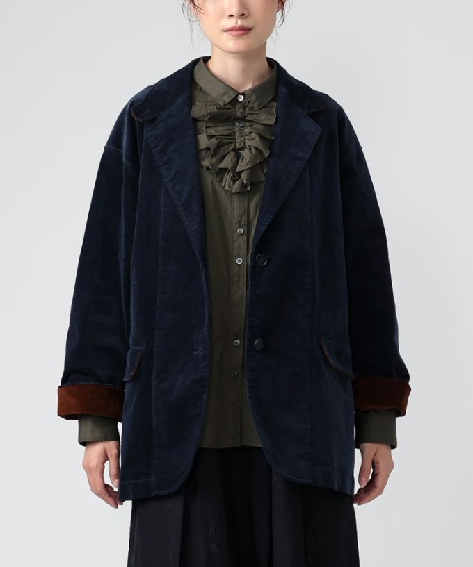 クラリス　細コーデュロイ素材のオーバーサイズジャケット