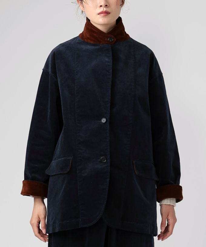 クラリス　細コーデュロイ素材のオーバーサイズジャケット