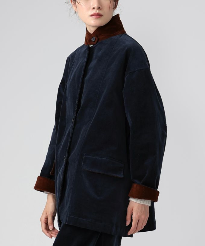 クラリス　細コーデュロイ素材のオーバーサイズジャケット