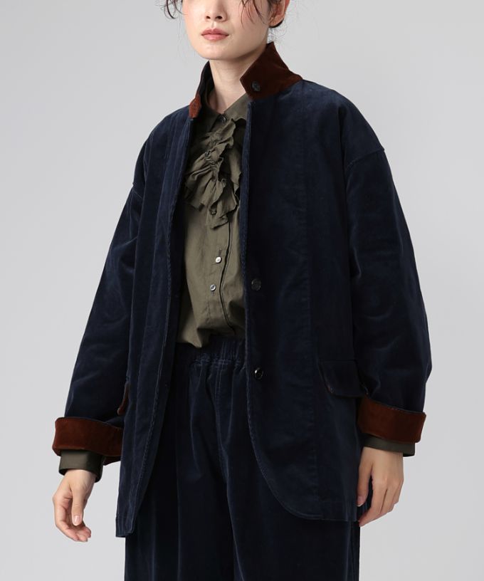 クラリス　細コーデュロイ素材のオーバーサイズジャケット