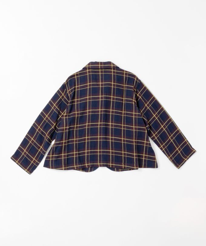 ルシタジャケット・D コットンガーゼのチェックジャケット/ITEM,JACKET