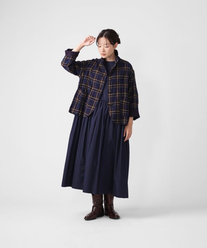 ルシタジャケット・D コットンガーゼのチェックジャケット/ITEM,JACKET