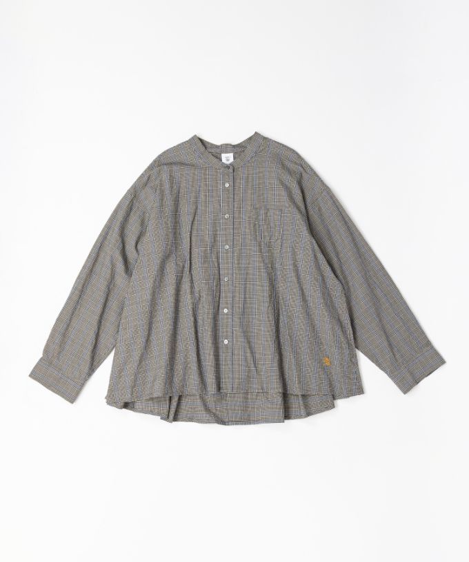 アンジェ・グレン・4【プラスサイズ】オリジナルグレンチェックの後ろタックブラウス