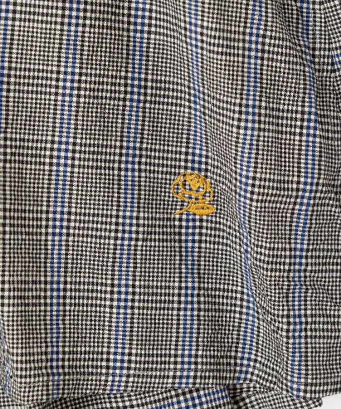 アンジェ・グレン・4【プラスサイズ】オリジナルグレンチェックの後ろタックブラウス