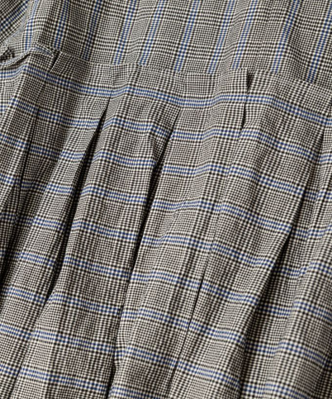 アンジェ・グレン・4【プラスサイズ】オリジナルグレンチェックの後ろタックブラウス