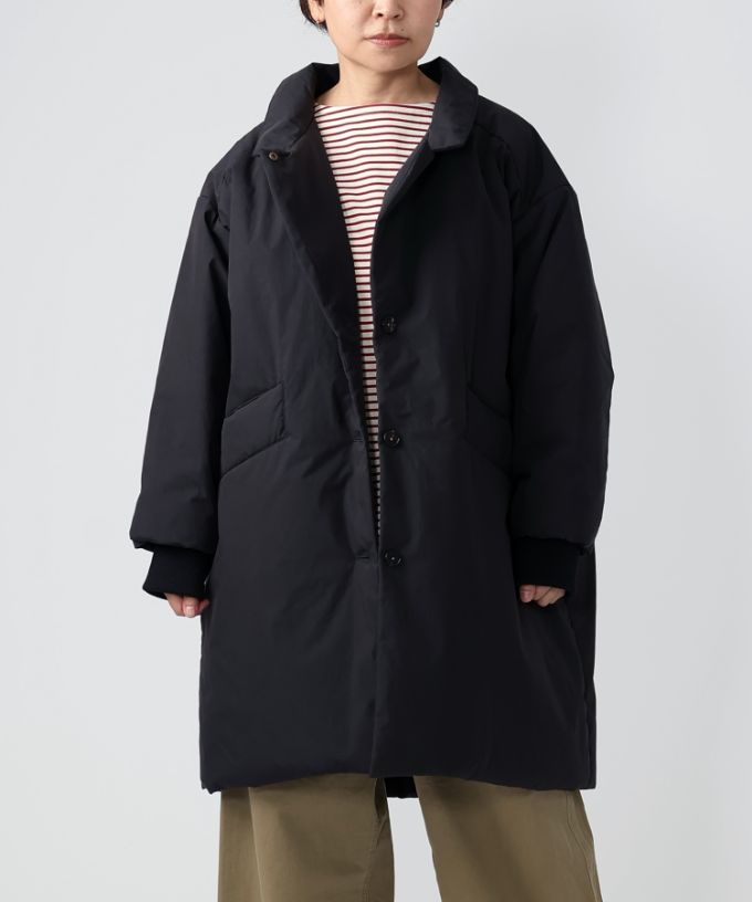 モルガコート　中綿入り立ち襟コート　