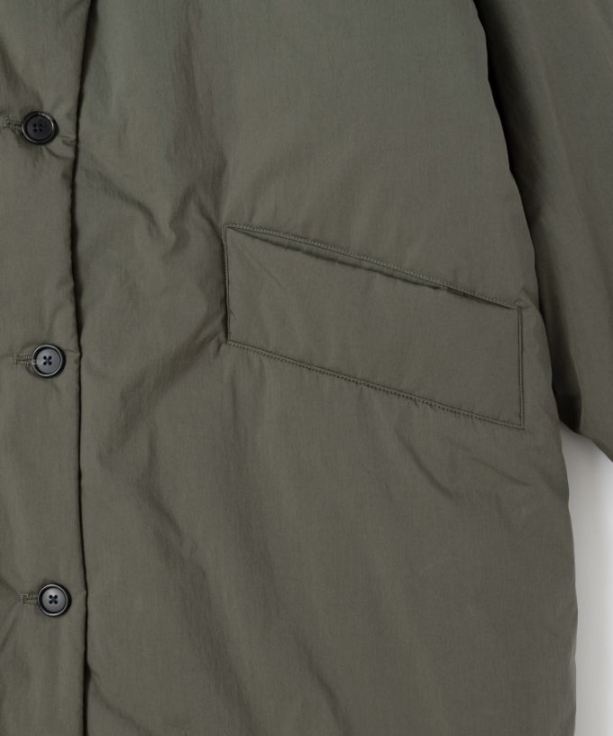 モルガコート　中綿入り立ち襟コート　