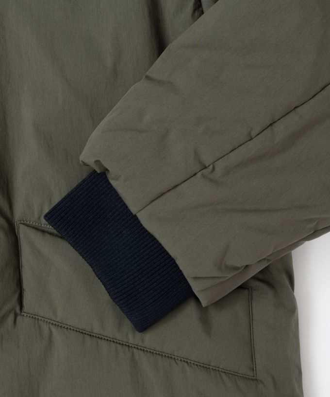 モルガコート　中綿入り立ち襟コート　