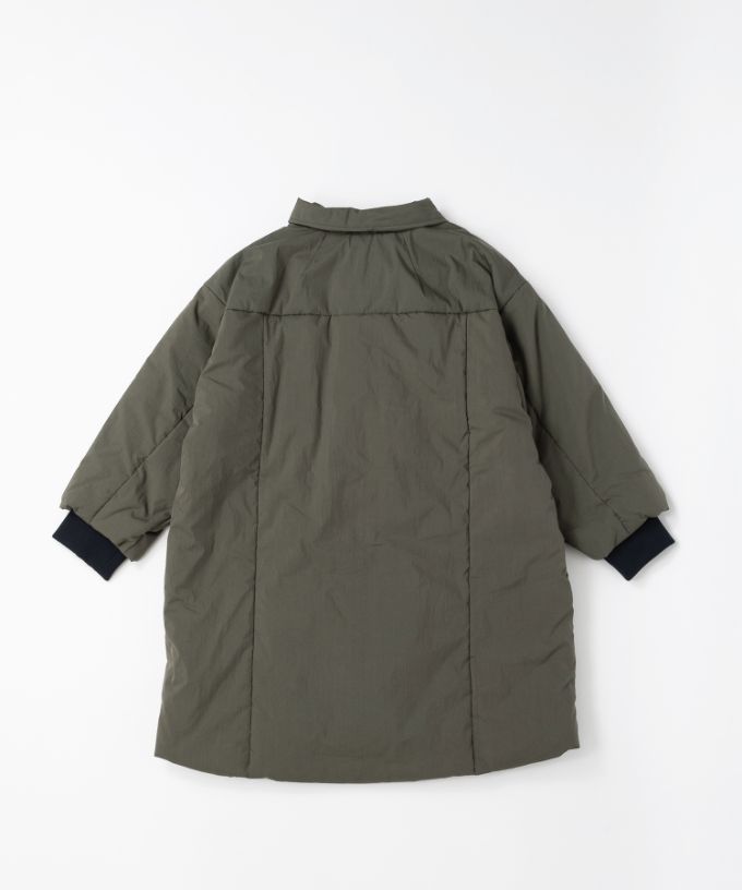 モルガコート　中綿入り立ち襟コート　