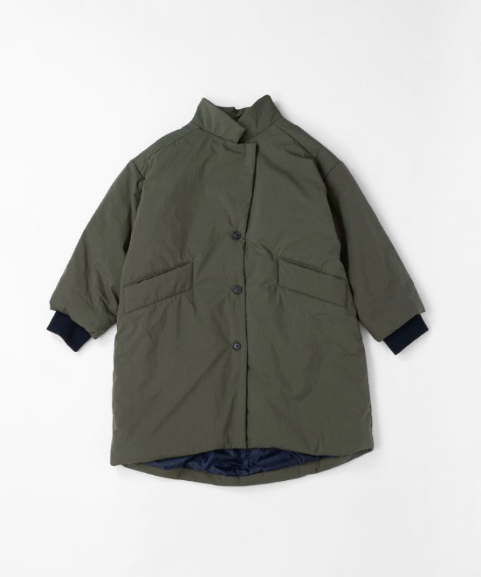 モルガコート　中綿入り立ち襟コート　