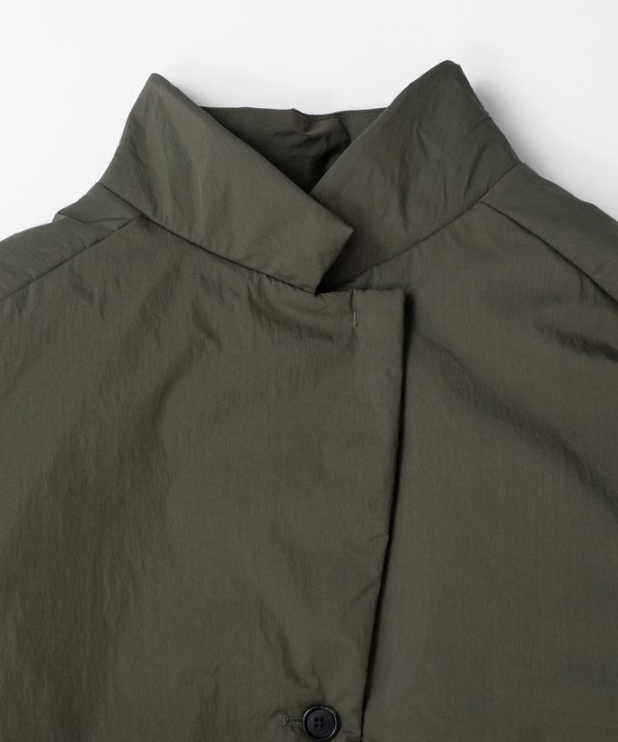 モルガコート　中綿入り立ち襟コート　