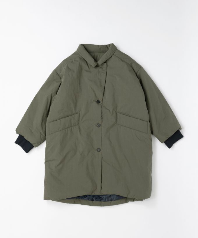 モルガコート　中綿入り立ち襟コート　