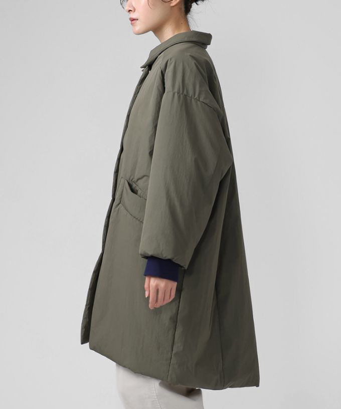 モルガコート　中綿入り立ち襟コート　