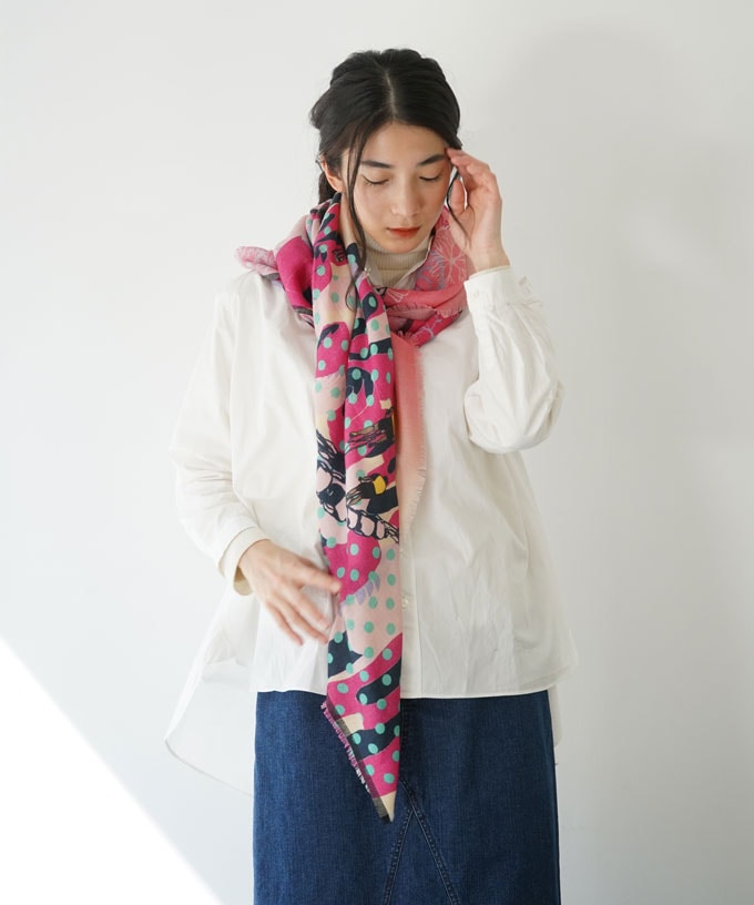 りぼんろーど [Kusa Kanmuri ウールストール]/ALL ITEM/Shop by BASCO