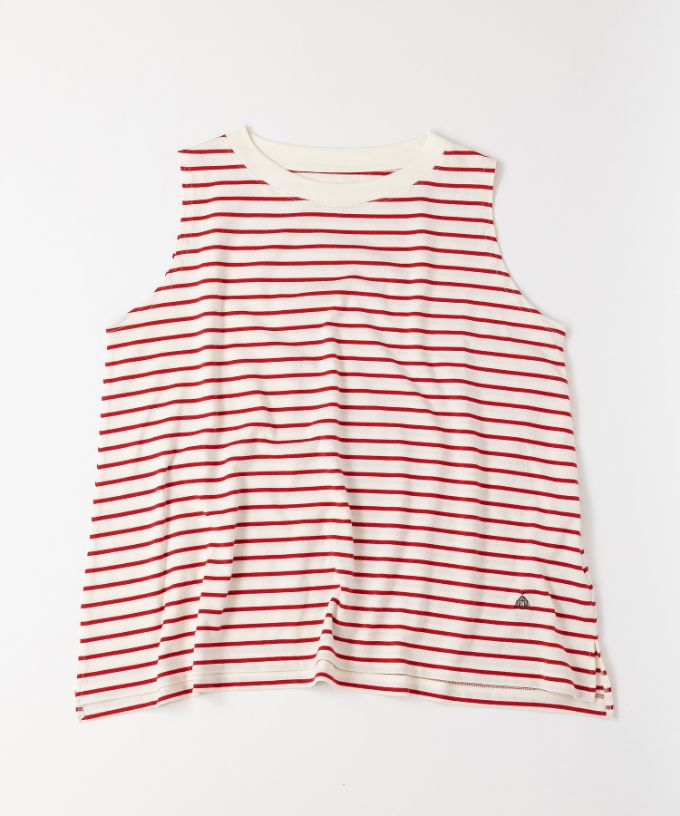 アイリストップ・C　Aラインのボーダーノースリーブ