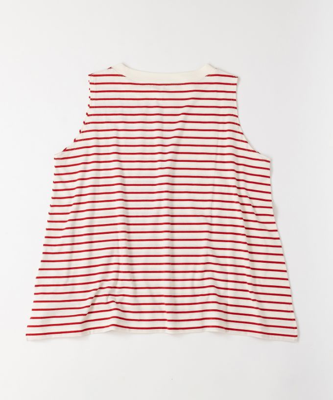 アイリストップ・C　Aラインのボーダーノースリーブ