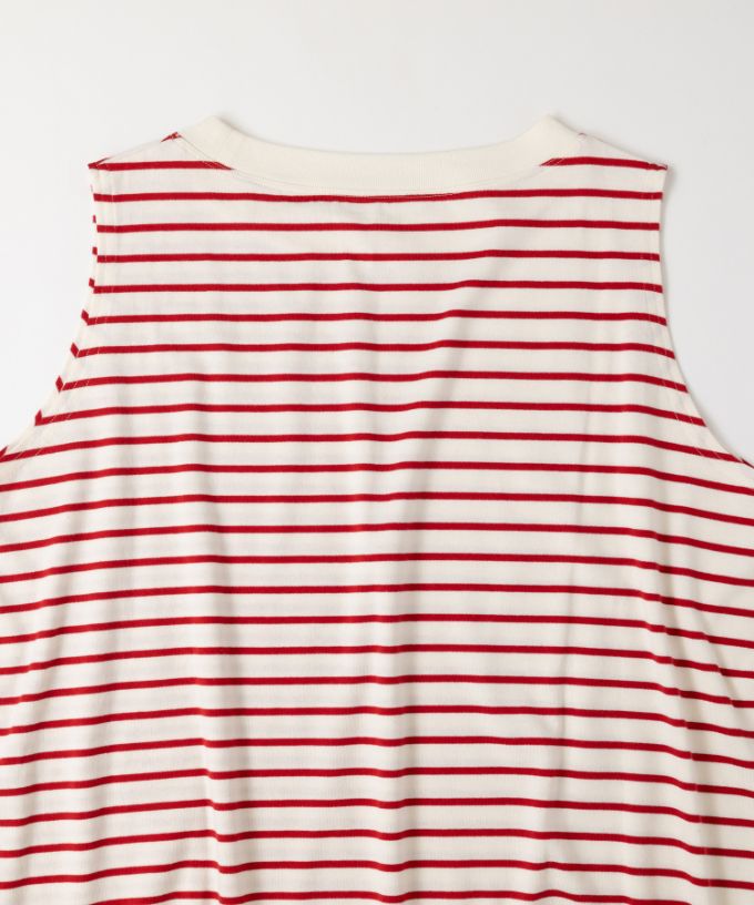 アイリストップ・C　Aラインのボーダーノースリーブ