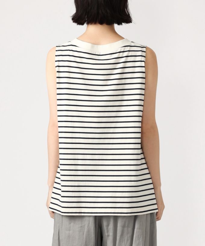 アイリストップ・C　Aラインのボーダーノースリーブ